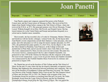 Tablet Screenshot of joanpanetti.joelbrennan.com